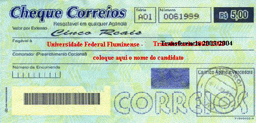 cheque correio